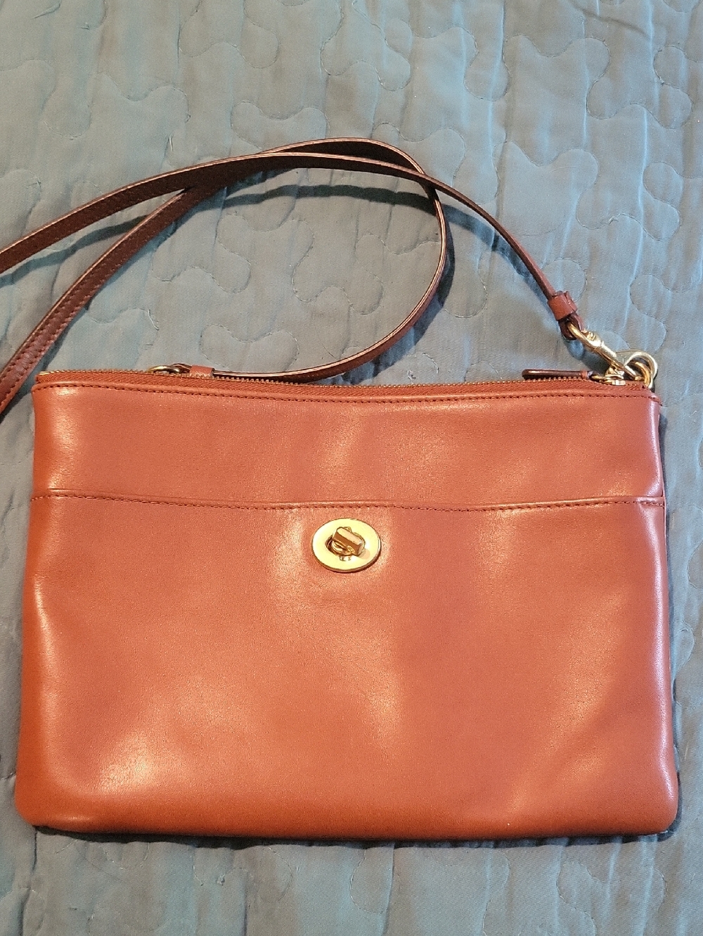 COACH Classic Leather Crossbody Bag Brown